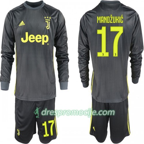 Juventus Dres Mario Mandzukic 17 Dječji Gostujući 2018/19 Dugim Rukavima Juventus Dres Mario Mandzukic 17 Dječji Gostujući 2018/19 Dugim Rukavima